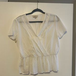 Loft white blouse